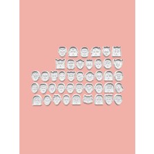 Aktastore Super Karakterler Seti Figürü Kurabiye Kalıbı ve Şeker Hamuru Kalıbı 42 Karakter