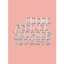 Aktastore Minecraft Alfabe Seti Kurabiye Kalıbı ve Şeker Hamuru Kalıbı-Tüm Harfler-26'lı Set