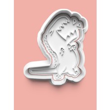 Aktastore Kükreyen Dinozor T-Rex Kurabiye Kalıbı ve Şeker Hamuru Kalıbı