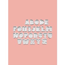 Aktastore Desenli Harf Seti Kurabiye Kalıbı ve Şeker Hamuru Kalıbı 26 Harf