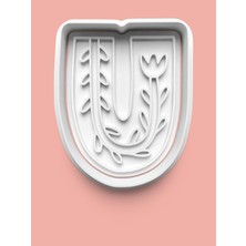 Aktastore Desenli U Harfi Kurabiye Kalıbı ve Şeker Hamuru Kalıbı