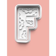 Aktastore Desenli F Harfi Kurabiye Kalıbı ve Şeker Hamuru Kalıbı