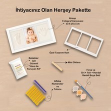 Bebek El Ayak Izi Seti – Kişiselleştirilebilir Kil Anı Çerçevesi | Yenidoğan Bebek Hediye ve Hatıra