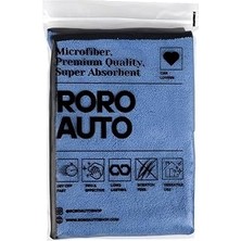 Roro Auto Çift Taraflı Mikrofiber Araç Kurulama Bezi & Oto Yıkama Havlusu 50X70 Mavi