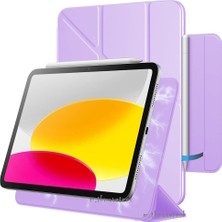 iPad 11. Nesil A16 11 Inç 2025 / 10.nesil 10.9 Inç 2022 Uyumlu Kılıf Manyetik Kalem Için Kilit Yuvalı Slim Magic Kapak Katlanabilir Standlı  A3354/A3355/A3356 A2696/A2757/A2777