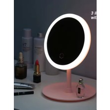 Primeaks LED Işıklı Makyaj Aynası 3 Işık Modlu- 30X19 cm Taşınabilir Ayna