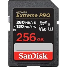 256GB Extreme Pro Sdxc Uhs-Ii Hafıza Kartı - C10, U3, V60, 6k, 4K Uhd, Sd Kart - Sdsdxep-25