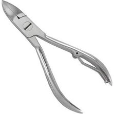 Mecno Beauty Profesyonel Paslanmaz Çelik Tırnak Makası, Tek Yaylı, 0.25 Inç Keskin Kenar, Metalik G