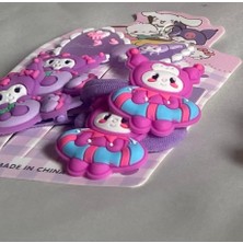 Kuromi Lastikli ve Çıt Çıtlı 5'li Çocuk Toka Seti Hediyelik Bayram Karne (1 Paket )