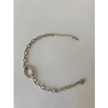 Xuping Oval Zirkon Taşlı Zarif Silver Bileklik