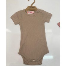 Tiffany Body Kısa Kol Çıtçıtlı Modal Organik Theme Toprak