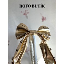 Rofo Butik Fiyonk ve Zımba Detay Kadın El ve Omuz Çantası