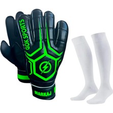 Markaj Yetişkin Kemikli Kaleci Eldiveni Futbol Çorabı Bilek Bandajlı Parmak Destekli Kaleci Eldiveni