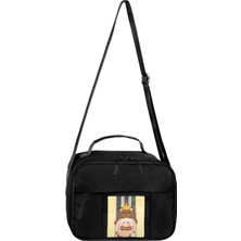 Waddell Kawaii Tarzı Aksesuarlı Çocuk Beslenme Çantası Siyah- Isı Yalıtımlı Termoslu Kız Çocuk Erkek Çocuk Beslenme Çantası