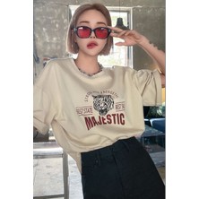 Unisex Majestic Baskılı Tasarım Tshirt