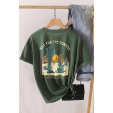 Unisex Pamuklu Arizona Ön ve Arka Baskılı Tasarım T-Shirt