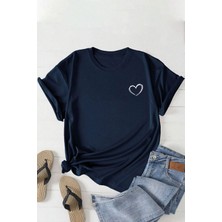 Unisex Hearts Baskılı Tasarım Tshirt