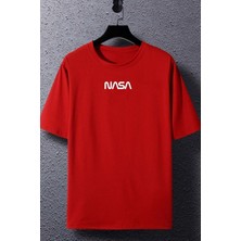 Unisex Nasa Baskılı Tasarım T-Shirt