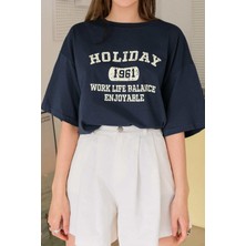 Unisex Holiday Baskılı Tasarım Tshirt