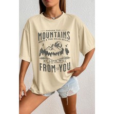 Unisex Mountains From You Baskılı Tasarım Tshirt