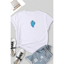 Unisex Su Avatar Baskılı Tasarım T-Shirt