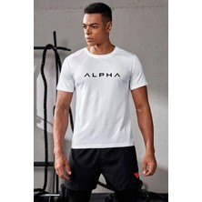 Unisex Alpha Baskılı Tasarım Tshirt