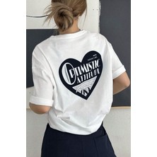 Unisex Optimistic Baskılı Tasarım Tshirt