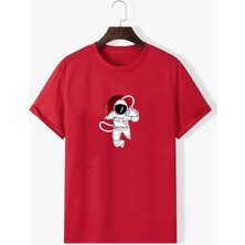 Unisex Nasa Baskılı Tasarım Tshirt