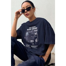 Unisex Keepgoing Baskılı Tasarım Tshirt