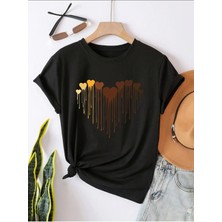 Unisex Eriyen Kalpler Ön Baskılı Tasarım Tshirt