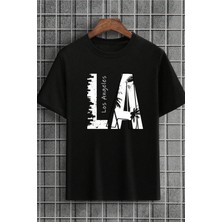 Unisex Los Angles Baskılı Tasarım Tshirt