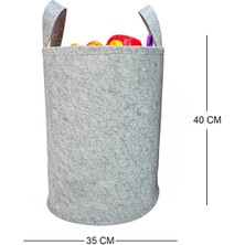 Unisex Ay Yıldız Desenli Bebek Çocuk Odası Düzenleyici Saklama Kutusu Oyuncak Kirli Sepeti 40X35 cm