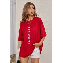 Unisex Astronomi Baskılı Tasarım Tshirt
