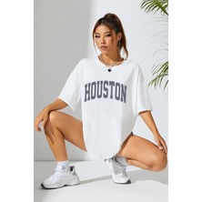 Unisex Houston Baskılı Tasarım Tshirt