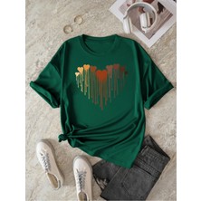 Unisex Eriyen Kalpler Ön Baskılı Tasarım Tshirt