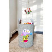 Unisex Uçan Maymın Bebek Çocuk Odası Düzenleyici Saklama Kutusu Oyuncak Kirli Sepeti 40X35 cm