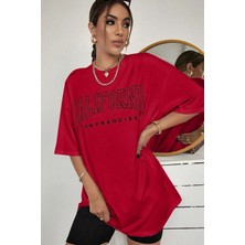 Unisex California Baskılı Tasarım Tshirt