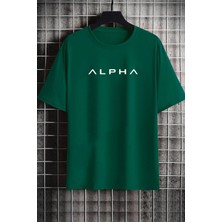 Unisex Alpha Baskılı Tasarım Tshirt