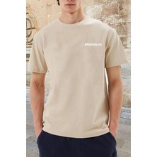 Unisex Brooklyn Baskılı Tasarım Tshirt