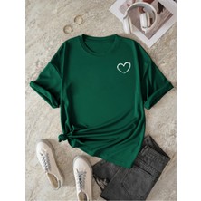 Unisex Hearts Baskılı Tasarım Tshirt