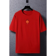 Unisex Ateş Avatar Baskılı Kısa Kol T-Shirt