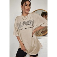 Unisex California Baskılı Tasarım Tshirt