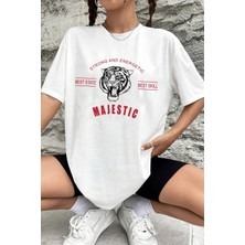 Unisex Majestic Baskılı Tasarım Tshirt