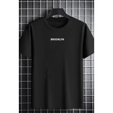 Unisex Brooklyn Baskılı Tasarım Tshirt