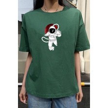 Unisex Nasa Baskılı Tasarım Tshirt