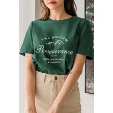 Unisex The Mountain Baskılı Tasarım Tshirt