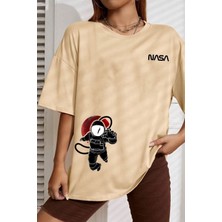 Unisex Nasa Baskılı Tasarım Tshirt