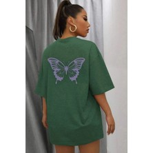 Unisex Butterfly Baskılı Tasarım T-Shirt