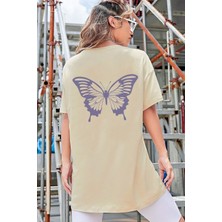 Unisex Butterfly Baskılı Tasarım T-Shirt