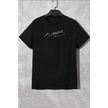 Unisex K.atatürk Imza Baskılı Kısa Kol T-Shirt